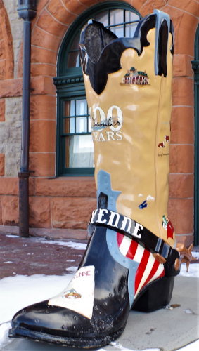 boot with 100th anniversary