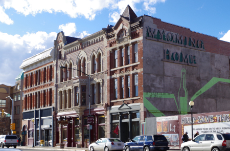 store fronts in downtown Cheyenne